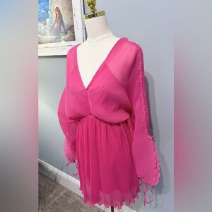 Let Me Be Chiffon Plunge Dress